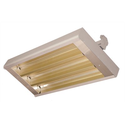 2 Lamp 8MM 3.2KW 240V 60Asym Mul-T-Mount Electric Infrared Heater Extruded Aluminum Housing w/Amber Gray Sleeve