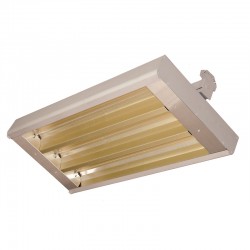 2 Lamp 8MM 3.2KW 208V 60Asym Mul-T-Mount Electric Infrared Heater Extruded Aluminum Housing w/Amber Gray Sleeve