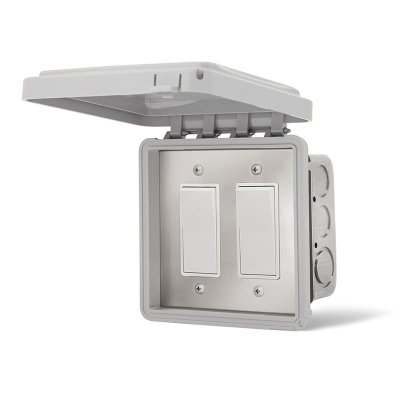 Dual ON/OFFSwitch Flush Mount & Gang Box 20 Amp Per Pole